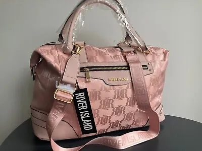 £35.99 • Buy RIVER ISLAND Pink  RI JACQUARD HOLDALL Large   BAG  New With Tags