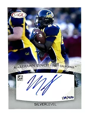 2007 SAGE Silver Level Marshawn Lynch RC Auto 139/400 Buffalo Bills • $65