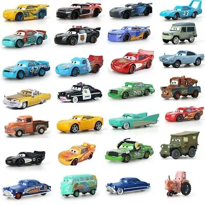 Disney Pixar Cars McQueen Sally Finn Mater Sarge 1:55 Diecast Toy Mini Car • £14.16