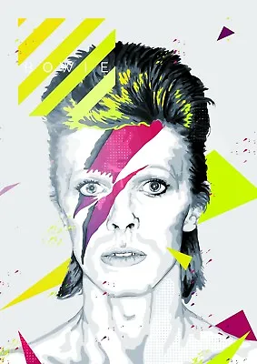 NEW David Bowie Ziggy Stardust Poster Print Canvas Vector Art FREE SHIPPING • $18.16