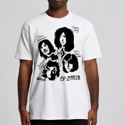 Led Zeppelin 02 T-Shirt Band Family Tee Music Rock And Roll • $35