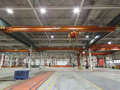 Cleveland Tramrail P&H 5 Ton Underhung Bridge Crane 45' 10  Span Magnetek Remote • $12999.99