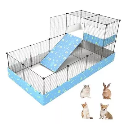  Guinea Pig Cage With PVC Liner - Expandable C&C Cage Small Animal Playpen  • $114.42