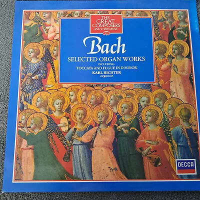 Bach / Karl Richter Selected Organ Works UK LP Album 1984 411003-1 Decca EX- • £3.50