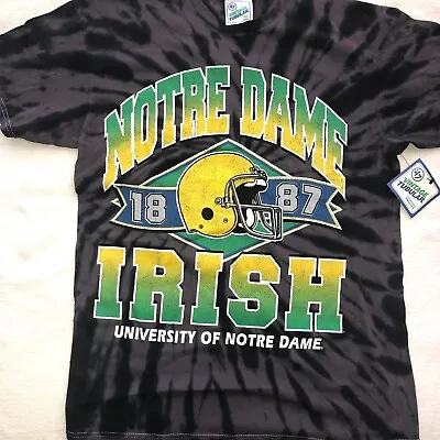 Notre Dame Fighting Irish Vintage NCAA Tie-Dye Gray T-Shirt '47 Tubular 1887 • $24.99