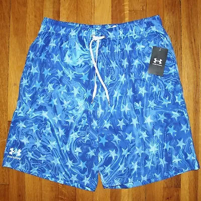 Under Armour Freedom Stars Volley Swim Trunks Shorts Mens L USSFK303-481 USA • $34.99