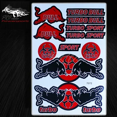 Automotive Sponsor Logo Decal Sticker Motorcycle/Dirt Bike/ATV/Helmet Turbo Bull • $7.88