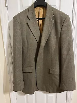 Harvie And Hudson Sport Coat Size 48L Beautiful Olive Green English Style Jacket • $39