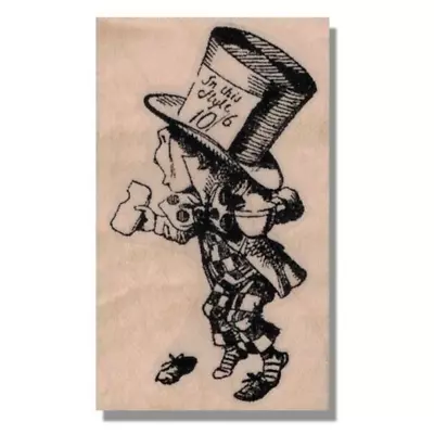 ALICE IN WONDERLAND Rubber Stamp Mad Hatter Tea Cup Wonderland Party Hat • $9.64