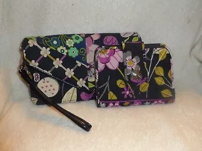 Vera Bradley Floral Nightingale Wristlet And Snap Wallet • $23