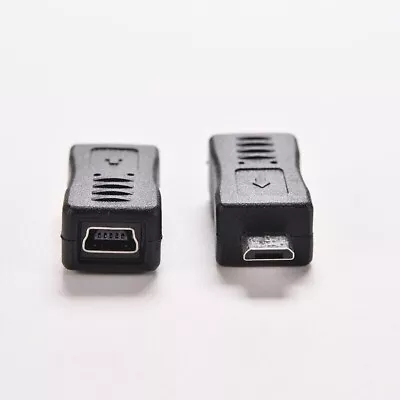 Mini USB Female To / Micro USB Male Connector Converter USB Adapter Plug • £3.60