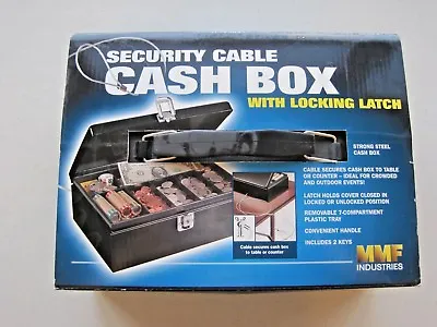 New MMF Industries Steel Cash Box With Security Cable No Keys • $18