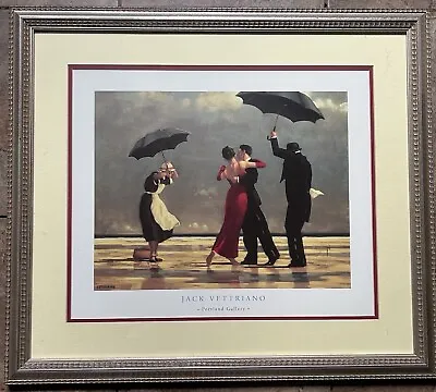 JACK VETTRIANO Vtg Framed/Dbl Mat/Glass Art Print: THE SINGING BUTLER. VGC • £53.01