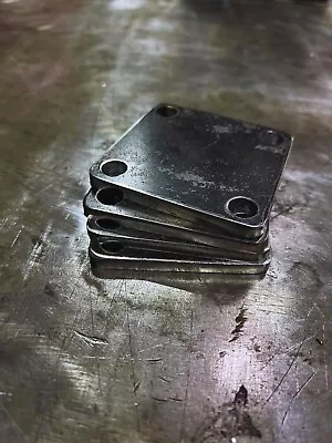 3x3 Base Plate 3/8  Holes A36 Carbon Steel Curved Edge 1/4  Thick • $4.50