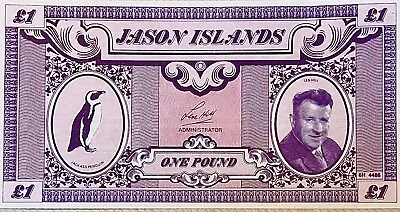 Jason Island Banknote. £1 Pound UNC Dated 1979. Rare & Collectible PP301 • £8.50