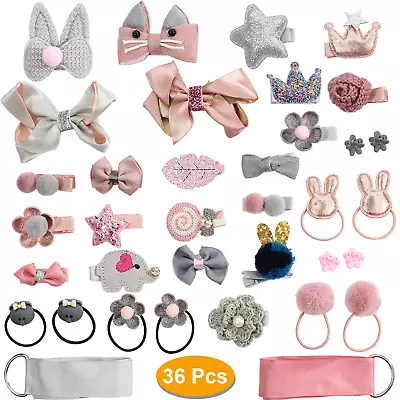 $9.99 • Buy Baby Girl's Hair Clips Cute Hair Bows Baby Elastic Hair Ties Hair Accessories Po