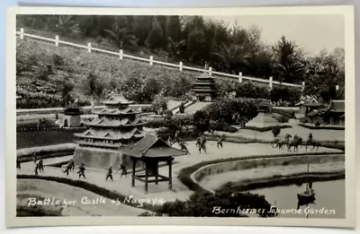 RPPC Castle Of Nagoya Bernheimer Japanese Garden Hollywood CA Vintage Postcard • $2.95