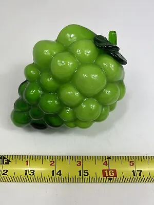 Vintage Green Grapes Farm Decor Murano Hand Blown Art Glass Fruits Vegetables • $12