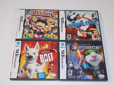 Lot 4 Nintendo DS Carnival Wipeout G-Force Bolt Video Games • $19