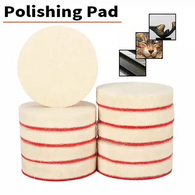 2/3/4/5/6/7 Inch Wool Felt Polishing Buffing Pad For Car Wood Glass Rotary Tool • $6.98