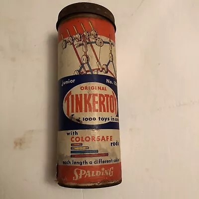 Rare & Vintage Tinker Toys Junior No. 106 Set 1959-1965. With Instructions. • $18.50