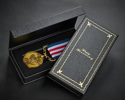 On Our 10th Tin Wedding Anniversary Service Medal & Case. Gift/Present. Gold • £16.99