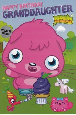 £3.59 • Buy Moshi Monsters Happy Birthday Granddaughter Stickers Card