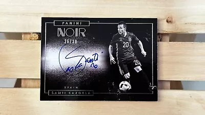 2016-17 NOIR Soccer SANTI CAZORLA On Card Auto #26/38 Arsenal Spain • $59.99