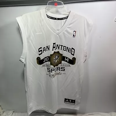 Manu Ginobili #20 San Antonio Spurs 2014 NBA Finals White Jersey Adidas Size Sm • $39.99