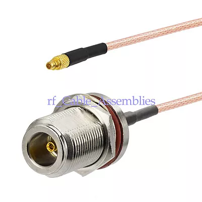 N Female Jack Bulkhead To MMCX Male Adapter Pigtail Cable RG316 15cm 6  For WIFI • $5.45