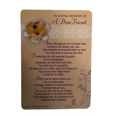 Memorial Graveside Card In Loving Memory Of A Dear Friend • £4.49