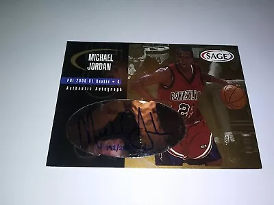 Michael Jordan 2001 SAGE Authentic Autograph Rookie RC Serial #192/200 NRMT      • $35