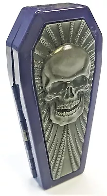 Eclipse Purple Skull Design Crushproof Metal Coffin Shaped Cigarette Case 100s • $9.99