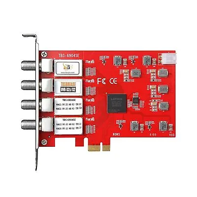 TBS 6904SE DVB-S2 / S / S2X Quad Tuner PCIe Card For Satellite Live TV • $254.93