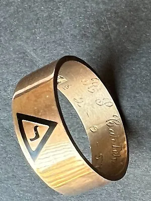 Vintage Masonic Yod Ring- 10k Gold - Size 10 Band- 14th Degree Scottish Rite • $224