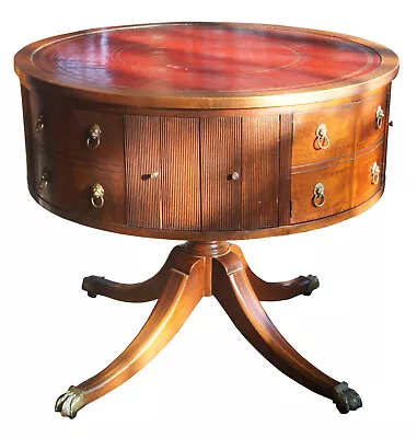 1940s Brunswick Panatrope Drum Table Sheraton Duncan Phyfe Mahogany Music Radio • $1700
