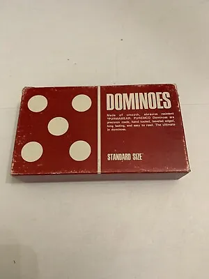 Vintage Puremco White Dominoes Standard Size With Box • $24