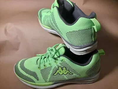 Kappa Retro Trainers Shoes UK Size 5 EU 38 LIme Green • £14.99