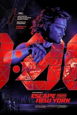 Escape From New York By Martin Ansin Xx/375 Screen Print Art Poster Mondo Artist • $110