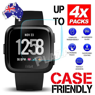 2x/4x For Fitbit Versa Screen Protector 9H Tempered Full Coverage Glass Guard • $3.75