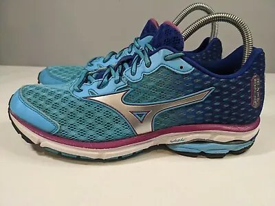 Mizuno Wave Rider 18 Women's Size 9 Blue Running Training Shoes (410656) • $25.99
