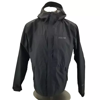 Marmot Minimalist GoreTex Jacket Mens  Loose Hooded Raincoat Full Zip Sz Large • $78.88
