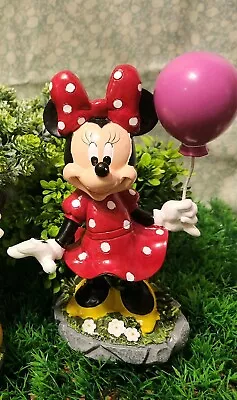 Disney Minnie Mouse Figurine Holding Purple Balloon! Indoor / Outdoor Decoration • $32