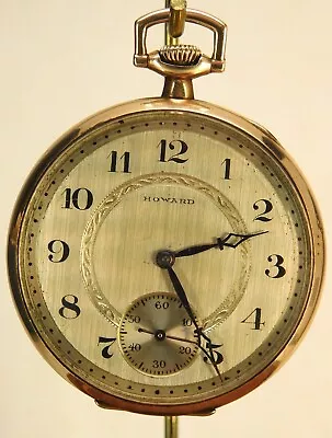  1914 E. HOWARD (KEYSTONE) 17j POCKET WATCH 12s OPEN FACE  • $149.99