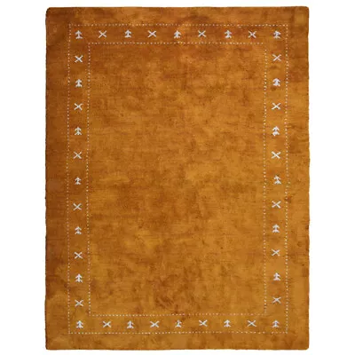 $245.89 • Buy Hand Knotted Gabbeh Silk Mix Area Rug Contemporary Orange BBH Homes BBLSM520
