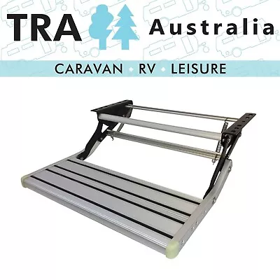 TRA Australia Single Manual Aluminium Bolt On Caravan Rv Motor Home Step • $155