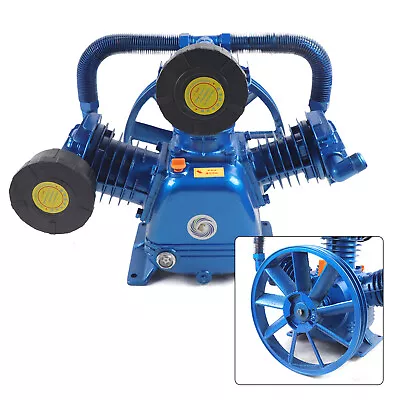 3-Cylinder 10HP 7.5KW W Style Air Compressor Pump Motor Head Double Stage 175PSI • $346.75