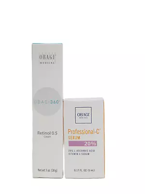 OBAGI Retinol 0.5 Cream (1 Oz.) & Professional-C Serum 20% (0.17 Oz) SET • $25