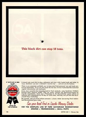 1966 Ford Authorized Reconditioned Parts Lincoln Mercury Dealer Vintage Print Ad • $9.95