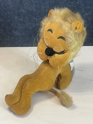 Vintage Dakin Dream Pets Yellow Sleeping Lion Japan Soft Toy 1950s Velveteen Old • $40